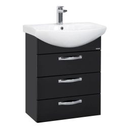 Aquaton Aria 50H Black Gloss Sink Cabinet 1A140201AA9501