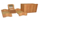 Bedroom Play Zone with Bed, Wardrobe, and Vanity Set