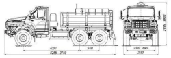 Food Liquid Transport Tank Truck AЦВ 4680M2-20 on Ural 5557 Chassis