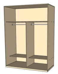 Sliding Wardrobe Type 1 - Customizable Design