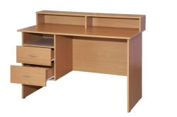 Book Issuing Table with Side Walls and Hanging Cabinet