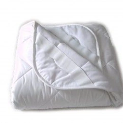 Synthetic-Filled Mattress Topper with Mixed Fabric Cover