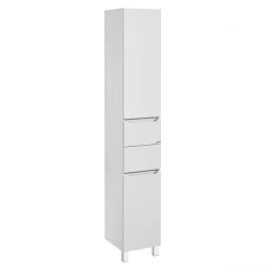 Dakota White Column Cabinet with Cut-Out Handles 1A203203DAAY01