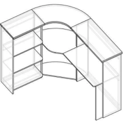 Reception Desk with Corner Segment, Art. SR01