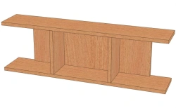 Book Shelf with Side Panels - Model ПК