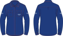 Women's jacket-shirt in the corporate style of PJSC Gazprom Neft for protection against thermal risks of electric arc; elevated 