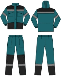 Men's Protective Suit (Jacket, Pants) for Industrial Contaminants and Mechanical Impact