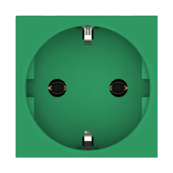 CADUCEUS ALING HIDE Modular Socket 45x45 with Grounding, 16A, Green