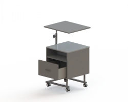 Nightstand with Rotating Table, Laminated Particle Board