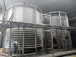 Spiral Conveyor Tandem for Product Cooling