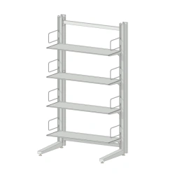 Metal Library Shelf for Documents, Single-Sided (960x600x1730 mm)