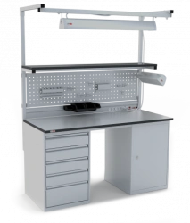 Specialized Industrial Metal Furniture Monolith Series with Additional Equipment Model M6