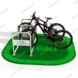 Municipal Bicycle Parking Rack for 6 Bikes (Stainless Steel)