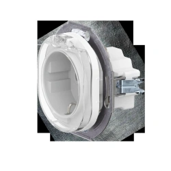 CADUCEUS ALING EON Hidden Socket with Grounding, 16A, 250V, White, Art. E603.0