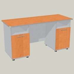 Rectangular Writing Desk with Two Cabinets STD-6