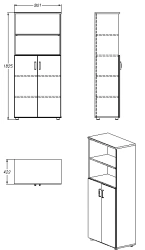 Storage Cabinet for Documents and Office Supplies, Series 404.80.183