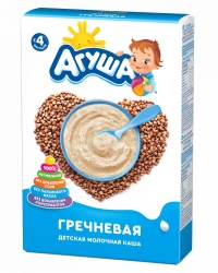 Instant Buckwheat Milk Cereal with Prebiotic Fiber and Fructose, "Agusha", 200g