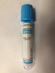 Vacuum Blood Collection Tubes with Sodium Citrate 3.8% 9:1, Glass, Size: 16*100 mm, Volume: 2.4 ml