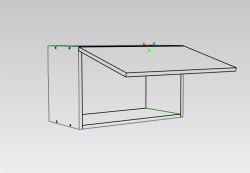 Wall-Mounted Dish Cabinet for Range Hood - Modern Design