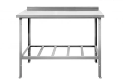 Production Table with Mesh Shelf, Wall-Mounted, SPRO 6*6