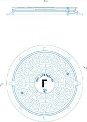 Lightweight Cast Iron Inspection Manhole Cover L (A15) with Locking Device