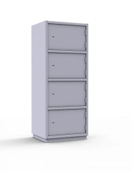 Metal Cabinet with Four Compartments, Size 1500x600x500 mm