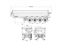 Tonar 9595 Dump Semi-Trailer with Tonar Axles 90422, 90431