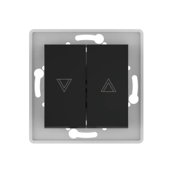 Hidden Installation Push Button Switch for Roller Shutters 10A, 250V, Black (Soft Touch), Model 60075.E1