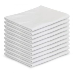 Rectangular Cotton Sheet - Bleached Fabric, 132 g/m²