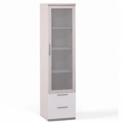 Rimini Ice F9W-01.CG/23P Modular Furniture Wardrobe with Glass Door and Shelves