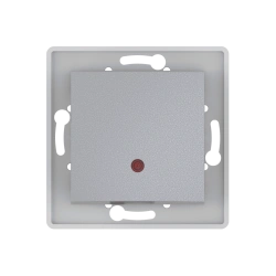 CADUCEUS ALING PRESTIGE Cross Switch with Indicator 10AX 250V, Silver, Model 6028.S