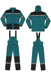 Men's Protective Suit (Jacket, Overalls) for Industrial Use