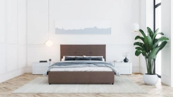 Double Bed Model "Daisy" with Soft Headboard