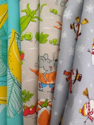 Cotton Waffle Weave Kitchen Towel Fabric "Aurora" 150cm Width, 155g/m²