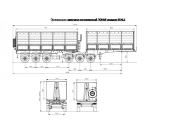 Tonar 95411 Articulated Dump Semi-Trailer for Bulk Transport