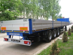 Three-Axle Semi-Trailer Platform RV-24A with BPW HSFALM 9010-15 V36 Axle