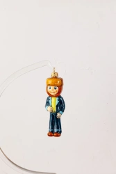 Handcrafted Glass Christmas Ornament "Boy from Kesha