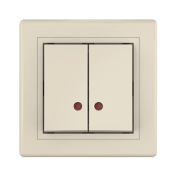 Caduceus Aling Prestige Two-Way Switch with Indicator 10AX, 250V, Beige, Art. 626.999