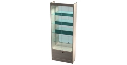 Wide Display Case with Drop-Down Front (Illuminated) 800x350x2150mm