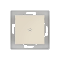 Caduceus Aling Prestige Hidden Installation Push Button Switch 10AX 250V Beige, Art. 6009.9