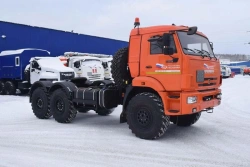UZST03 Semi-Trailer Tractor for Towing Hazardous Cargo - 174T-33 on KAMAZ 43118-RS