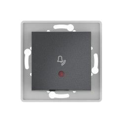 CADUCEUS ALING PRESTIGE Hidden Installation Push Button Switch with Indicator 10A, 250V~, Graphite, Art. 6010I.2