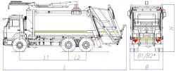 Rear-Loading Garbage Truck Model MK-4547-07
