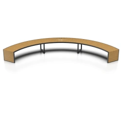 Artek Radius Bench A1029 - Metal and Wood Construction