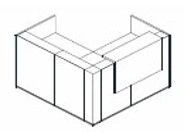 Corner Reception Desk for Schools - "TDI School" Series