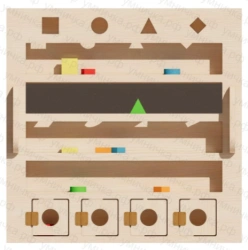 3D Shapes and Mirrors Educational Wall Module T-003