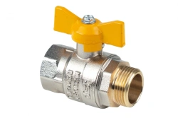 Nickel-Plated Gas Ball Valve Dist, Expert Series DN20 3/4" BPS-NPS, H222B