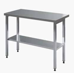 Stainless Steel Work Table without Edge, 1200x600x850 mm