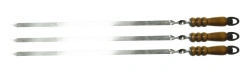 Stainless Steel Skewer with Wooden Handle, 800x200x100mm, 2mm Thickness - Kukmara