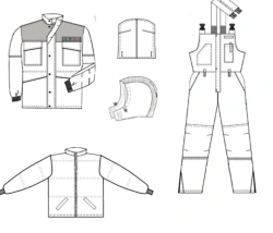 Women's Protective Suit (Jacket and Overalls) for Low Temperatures and Mechanical Protection